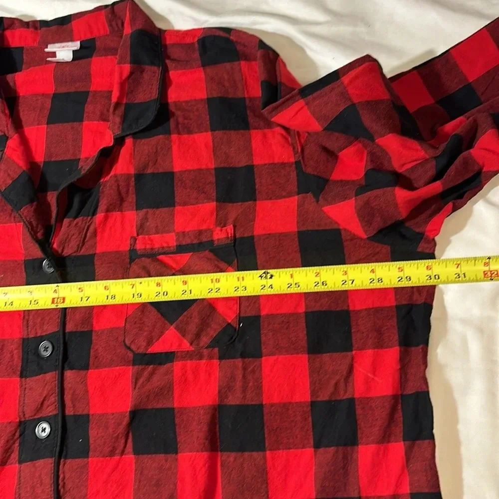 Wondershop -Womens Holiday Buffalo Check Plaid Flannel Pajama Set 3X